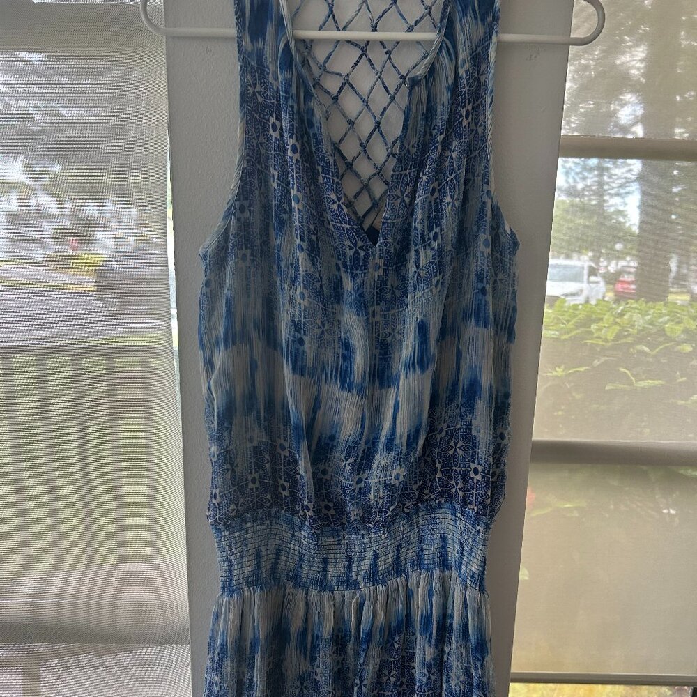 Ramy Brook Blue and White Mini Dress